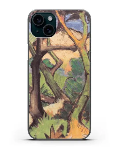 Чехол Вечерний пейзаж (Мюллер Отто) силиконовый для iPhone 15 Plus