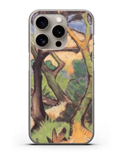 Чехол Вечерний пейзаж (Мюллер Отто) силиконовый для iPhone 15 Pro