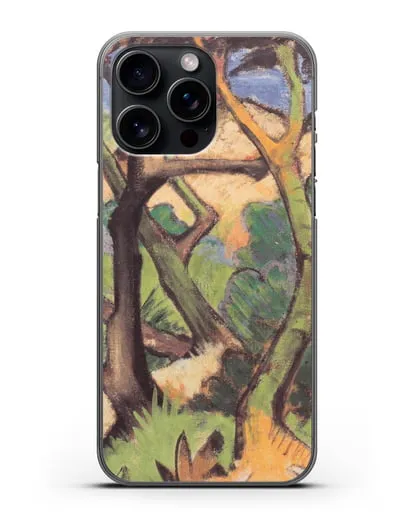 Чехол Вечерний пейзаж (Мюллер Отто) силиконовый для iPhone 15 Pro Max