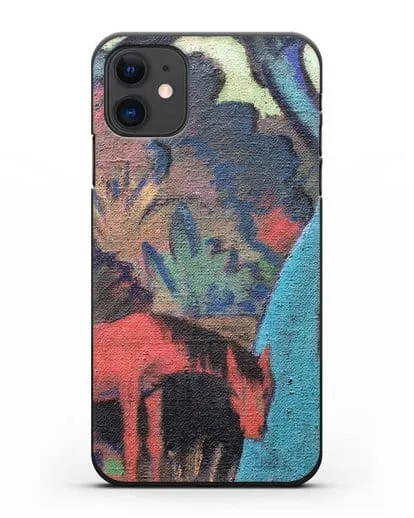 Чехол Цыганский конь у черной воды (Мюллер Отто) силиконовый для iPhone 11