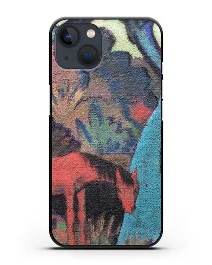 Чехол Цыганский конь у черной воды (Мюллер Отто) силиконовый для iPhone 13