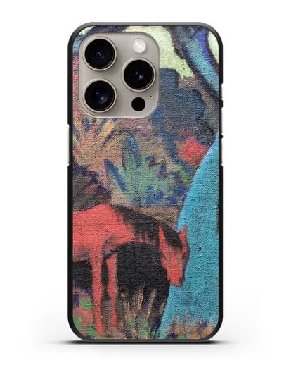 Чехол Цыганский конь у черной воды (Мюллер Отто) силиконовый для iPhone 15 Pro