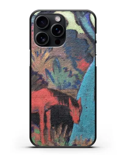 Чехол Цыганский конь у черной воды (Мюллер Отто) силиконовый для iPhone 15 Pro Max