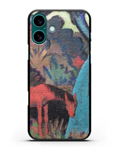 Чехол Цыганский конь у черной воды (Мюллер Отто) силиконовый для iPhone 16 Plus