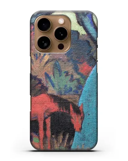 Чехол Цыганский конь у черной воды (Мюллер Отто) силиконовый для iPhone 16 Pro