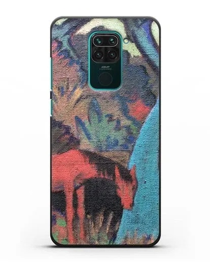 Чехол Цыганский конь у черной воды (Мюллер Отто) силиконовый для Xiaomi Redmi Note 9