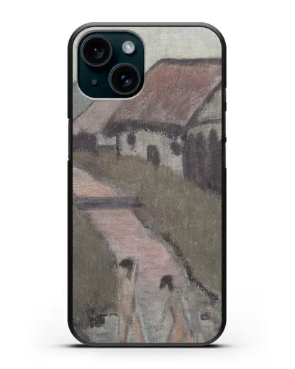 Чехол Цыганский ребенок в деревне (Мюллер Отто) силиконовый для iPhone 15