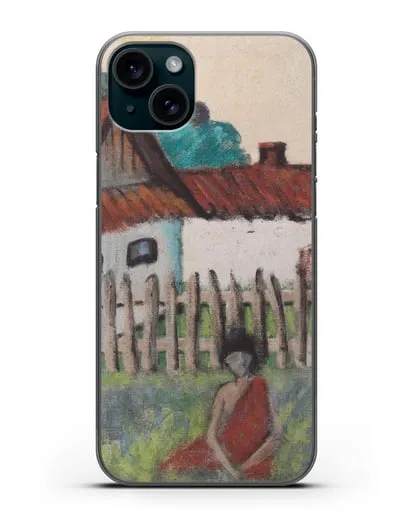 Чехол Цыганка в саду (Мюллер Отто) силиконовый для iPhone 15 Plus