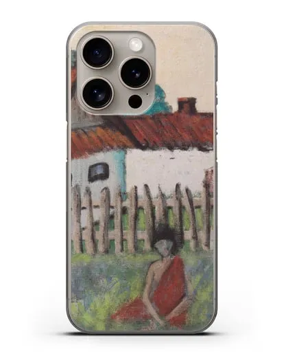 Чехол Цыганка в саду (Мюллер Отто) силиконовый для iPhone 15 Pro