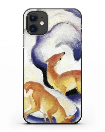 Чехол Олени в снегу (Марк Франц) силиконовый для iPhone 11