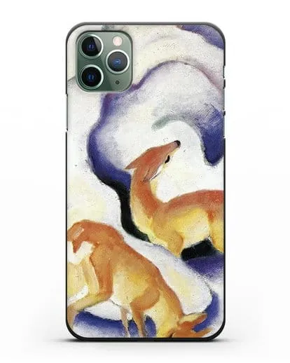 Чехол Олени в снегу (Марк Франц) силиконовый для iPhone 11 Pro Max