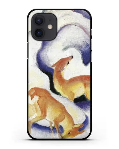 Чехол Олени в снегу (Марк Франц) силиконовый для iPhone 12