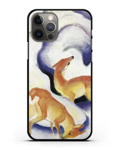 Чехол Олени в снегу (Марк Франц) силиконовый для iPhone 12 Pro