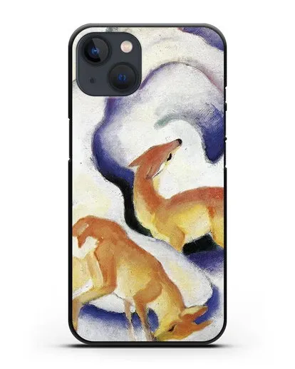 Чехол Олени в снегу (Марк Франц) силиконовый для iPhone 13