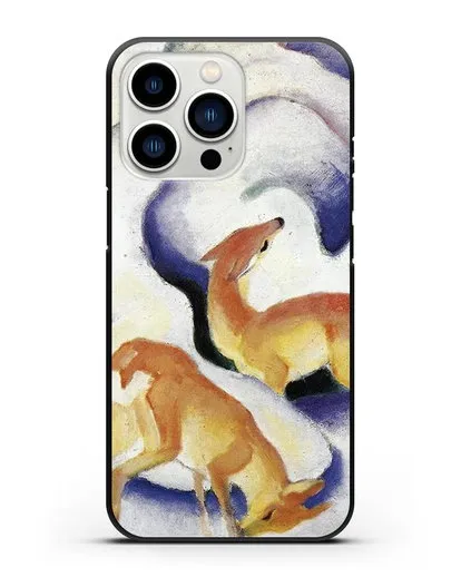 Чехол Олени в снегу (Марк Франц) силиконовый для iPhone 13 Pro