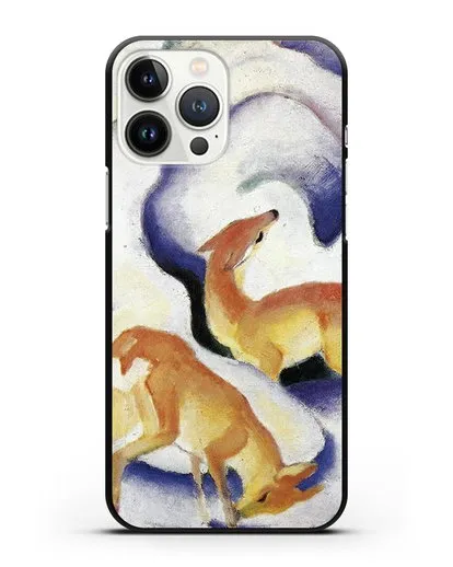 Чехол Олени в снегу (Марк Франц) силиконовый для iPhone 13 Pro Max