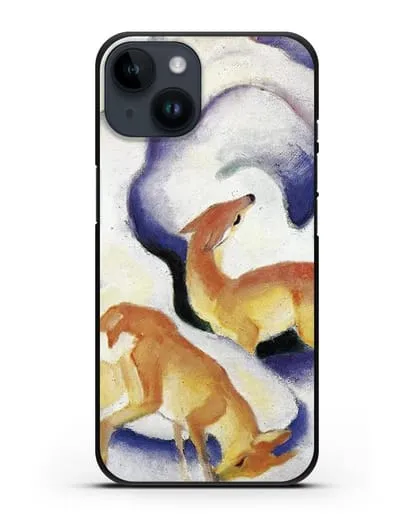 Чехол Олени в снегу (Марк Франц) силиконовый для iPhone 14