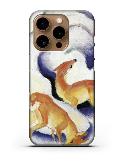 Чехол Олени в снегу (Марк Франц) силиконовый для iPhone 16 Pro