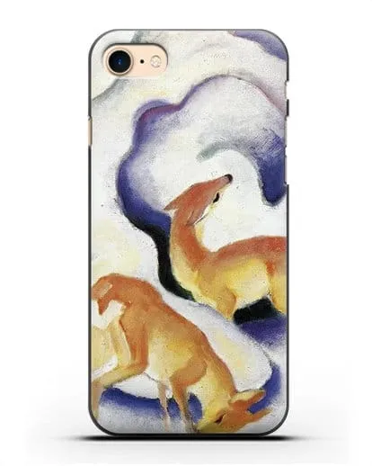 Чехол Олени в снегу (Марк Франц) силиконовый для iPhone 8