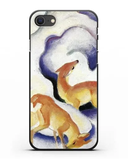 Чехол Олени в снегу (Марк Франц) силиконовый для iPhone SE 2020