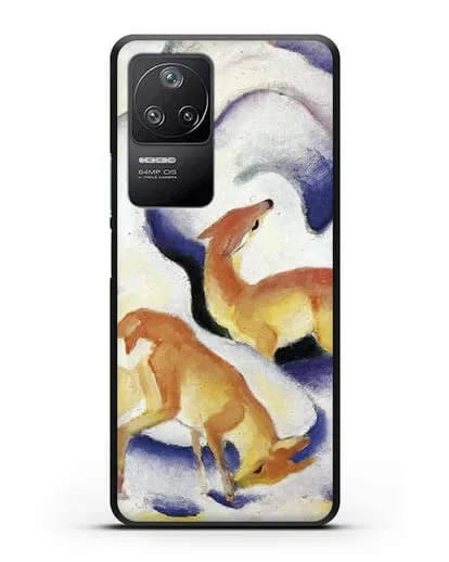Чехол Олени в снегу (Марк Франц) силиконовый для Xiaomi Poco F4