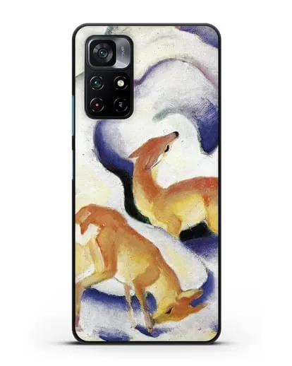 Чехол Олени в снегу (Марк Франц) силиконовый для Xiaomi Poco M4 Pro 5G