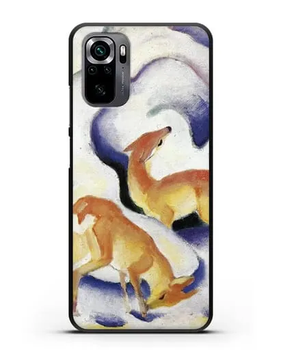 Чехол Олени в снегу (Марк Франц) силиконовый для Xiaomi Poco M5s