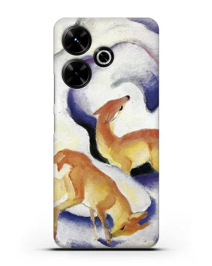 Чехол Олени в снегу (Марк Франц) силиконовый для Xiaomi Poco M6