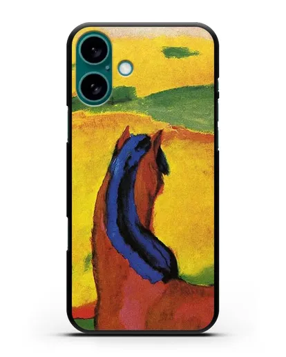 Чехол Лошадь в пейзаже (Марк Франц) силиконовый для iPhone 16 Plus