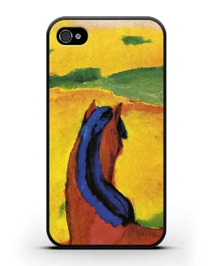 Чехол Лошадь в пейзаже (Марк Франц) силиконовый для iPhone 4/4s