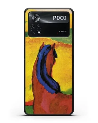Чехол Лошадь в пейзаже (Марк Франц) силиконовый для Xiaomi Poco X4 Pro