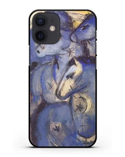 Чехол Башня синих коней (Марк Франц) силиконовый для iPhone 12 mini