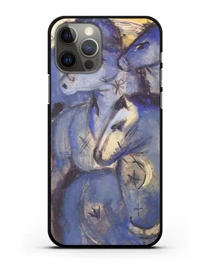 Чехол Башня синих коней (Марк Франц) силиконовый для iPhone 12 Pro