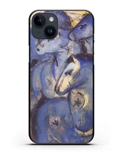 Чехол Башня синих коней (Марк Франц) силиконовый для iPhone 14 Plus
