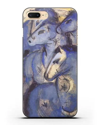 Чехол Башня синих коней (Марк Франц) силиконовый для iPhone 7 Plus