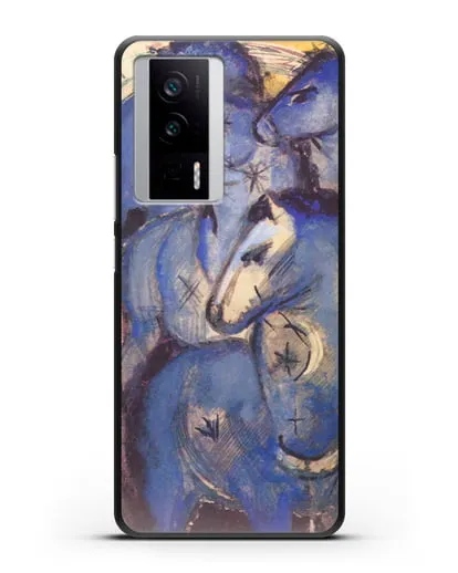Чехол Башня синих коней (Марк Франц) силиконовый для Xiaomi Poco F5 Pro