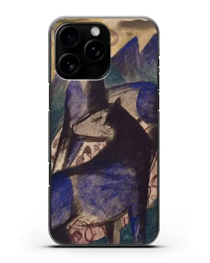 Чехол Две синие лошади (Марк Франц) силиконовый для iPhone 16 Pro Max