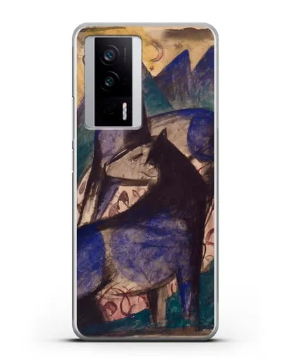 Чехол Две синие лошади (Марк Франц) силиконовый для Xiaomi Poco F5 Pro