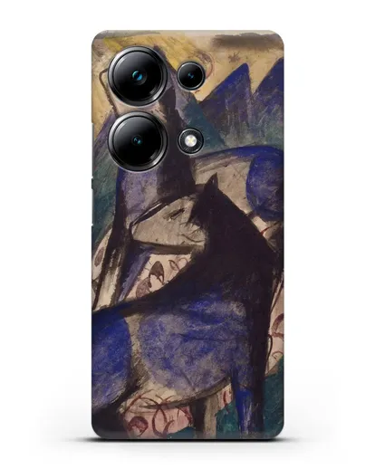 Чехол Две синие лошади (Марк Франц) силиконовый для Xiaomi Poco M6 Pro