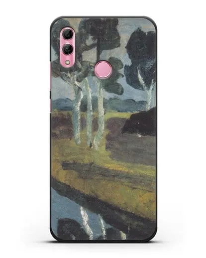 Чехол Серый пейзаж с болотным каналом (Модерзон-Беккер Паула) силиконовый для Honor 10 Lite