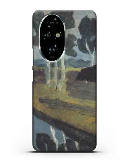 Чехол Серый пейзаж с болотным каналом (Модерзон-Беккер Паула) силиконовый для Honor 200 Pro