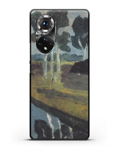 Чехол Серый пейзаж с болотным каналом (Модерзон-Беккер Паула) силиконовый для Honor 50
