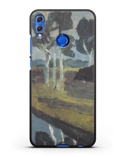 Чехол Серый пейзаж с болотным каналом (Модерзон-Беккер Паула) силиконовый для Honor 8X