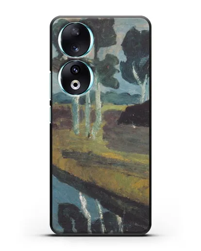 Чехол Серый пейзаж с болотным каналом (Модерзон-Беккер Паула) силиконовый для Honor 90