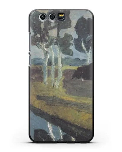 Чехол Серый пейзаж с болотным каналом (Модерзон-Беккер Паула) силиконовый для Honor 9