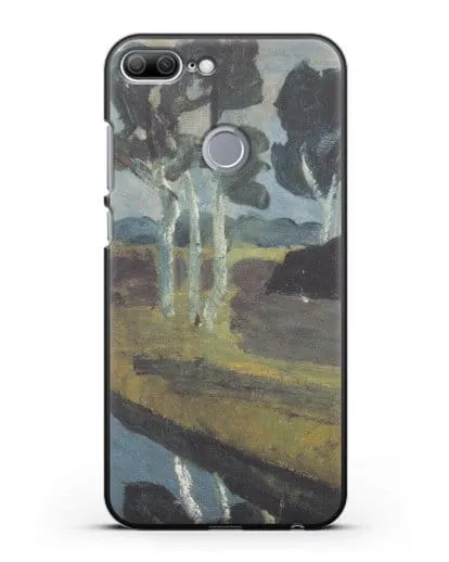 Чехол Серый пейзаж с болотным каналом (Модерзон-Беккер Паула) силиконовый для Honor 9 Lite