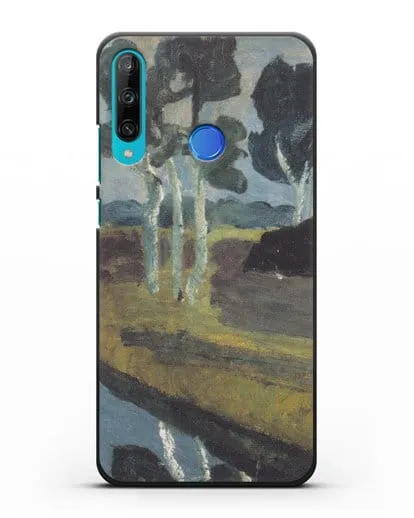 Чехол Серый пейзаж с болотным каналом (Модерзон-Беккер Паула) силиконовый для Honor 9C