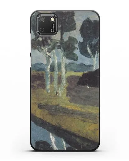 Чехол Серый пейзаж с болотным каналом (Модерзон-Беккер Паула) силиконовый для Honor 9S