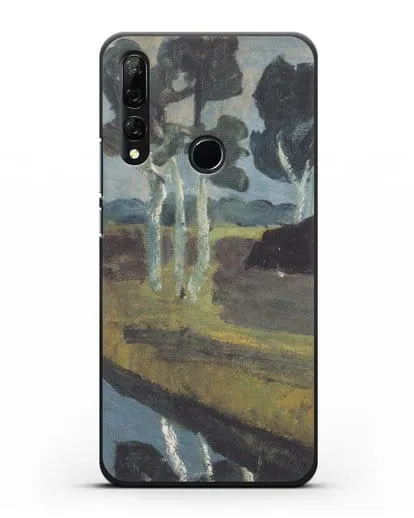 Чехол Серый пейзаж с болотным каналом (Модерзон-Беккер Паула) силиконовый для Honor 9X