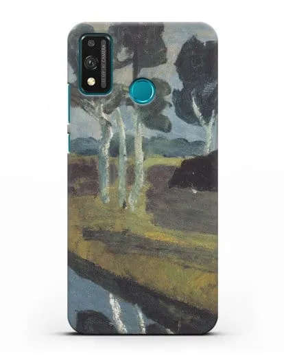 Чехол Серый пейзаж с болотным каналом (Модерзон-Беккер Паула) силиконовый для Honor 9X lite
